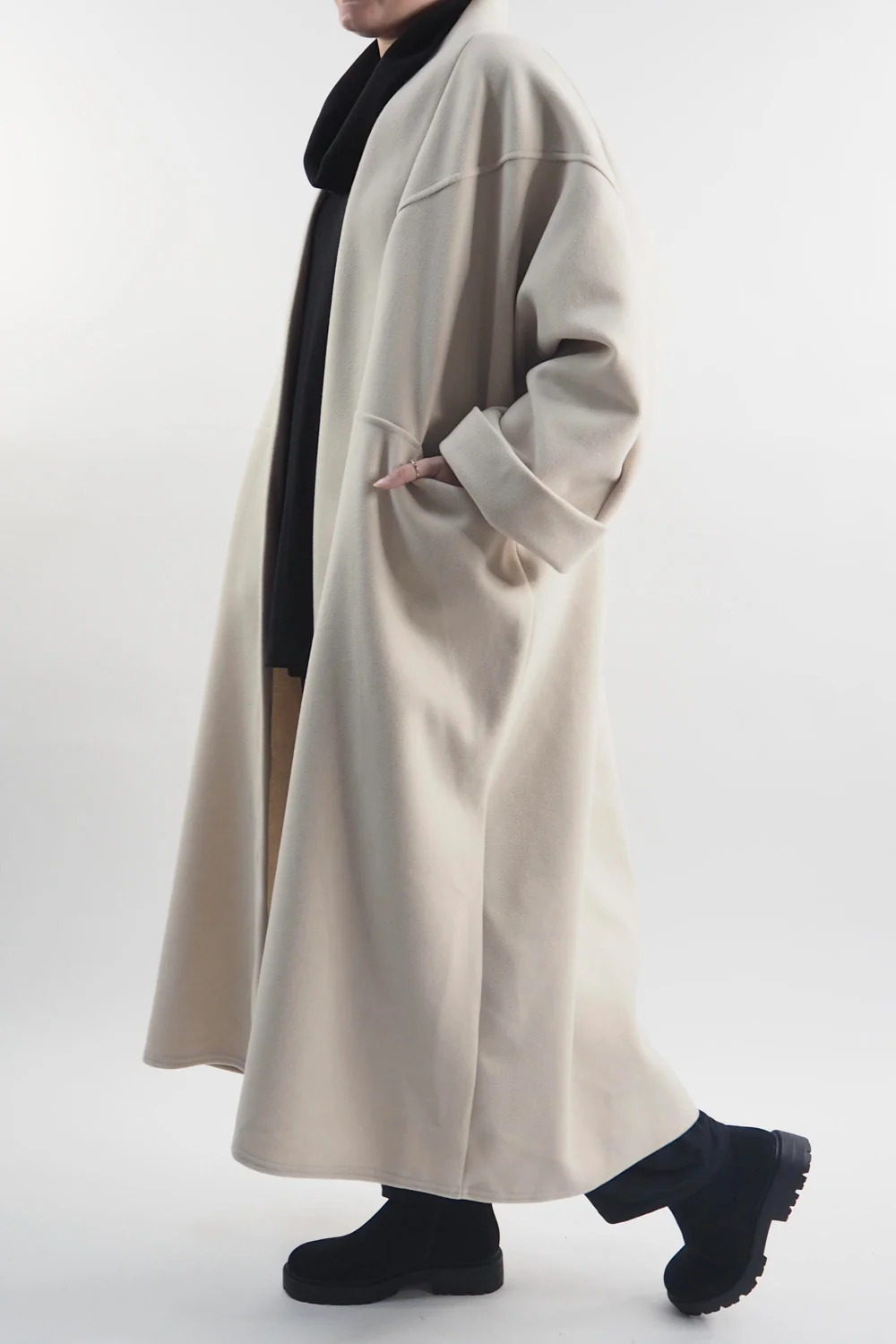 Made In Italy Belgravia Relaxed Coat Stone 4 Made In Italy Belgravia Relaxed Coat Stone - Image 2