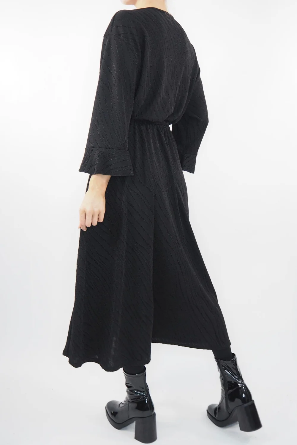 Laundry B Belladonna Lurex Wave Wrap Dress Black * 5 Laundry B Belladonna Lurex Wave Wrap Dress Black * - Image 3