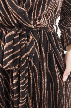 Laundry B Belladonna Lurex Wave Wrap Dress Copper * -Fashion Women's Store laundry b belladonna lurex wave wrap dress copper06.jpg