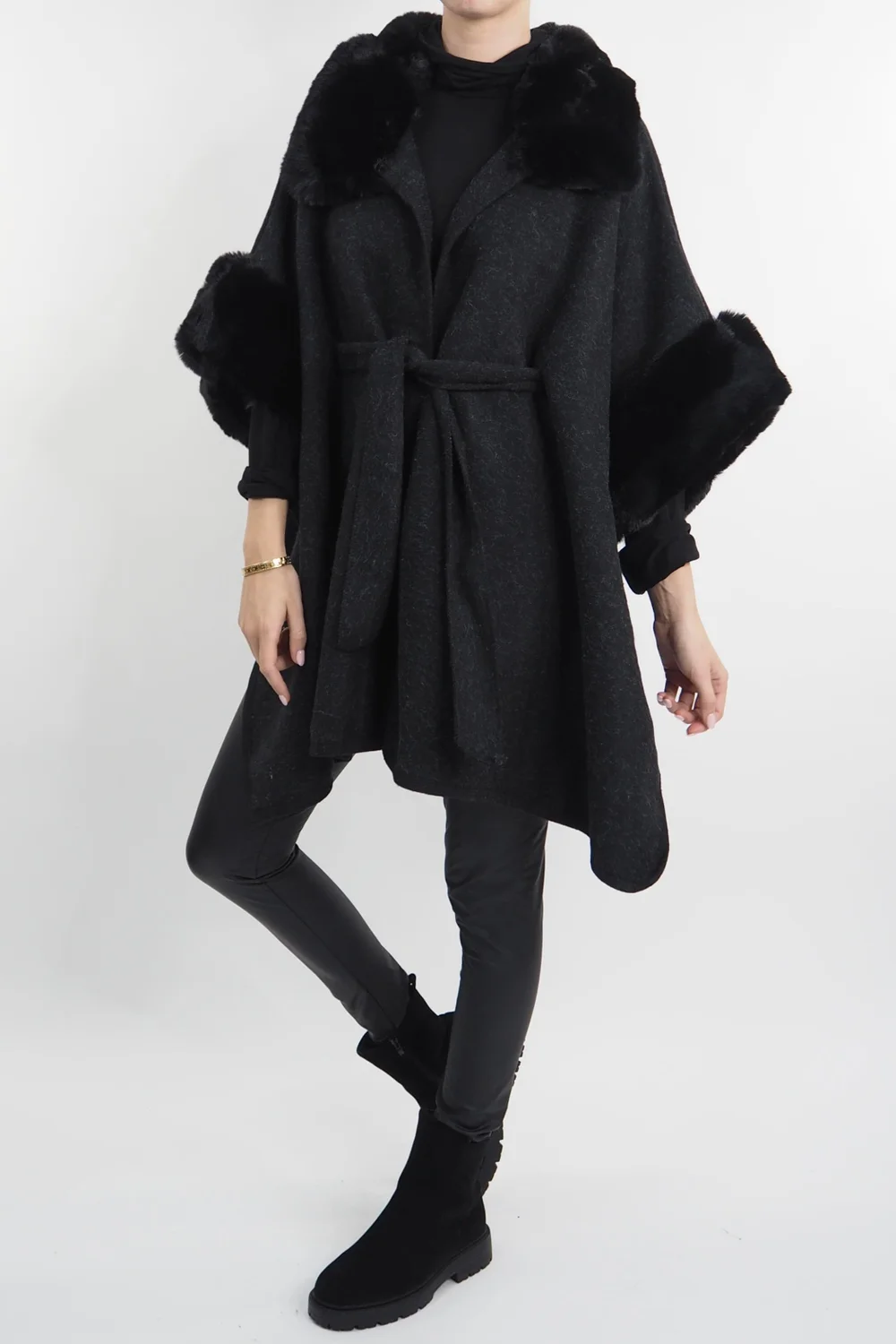 Laundry B Chalet Kloster Tie Waist Jacket Black 5 Laundry B Chalet Kloster Tie Waist Jacket Black - Image 3