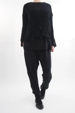 Laundry B Cobain Ladder Knit Top Black