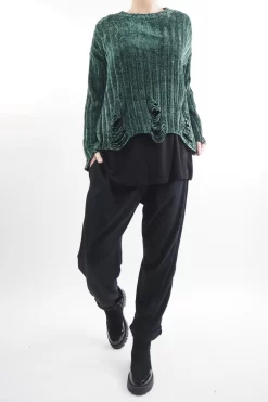 Laundry B Cobain Ladder Knit Top Forest