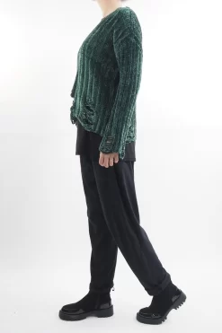 Laundry B Cobain Ladder Knit Top Forest 8 Laundry B Cobain Ladder Knit Top Forest -Fashion Women's Store laundry b cobain ladder knit bottle green03.jpg