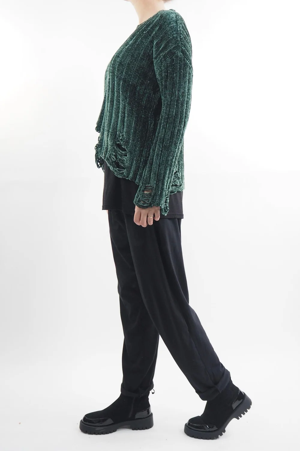 Laundry B Cobain Ladder Knit Top Forest 5 Laundry B Cobain Ladder Knit Top Forest - Image 3