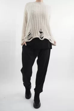 Laundry B Cobain Ladder Knit Top Oyster