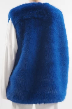 Laundry B Courchevel Faux Fur Gilet Sapphire -Fashion Women's Store laundry b courchevel faux fur gilet sapphire12.jpg