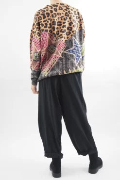 Laundry B Leopard Star Digital Soft Knit Top -Fashion Women's Store laundry b leopard star digital soft knit 4.jpg