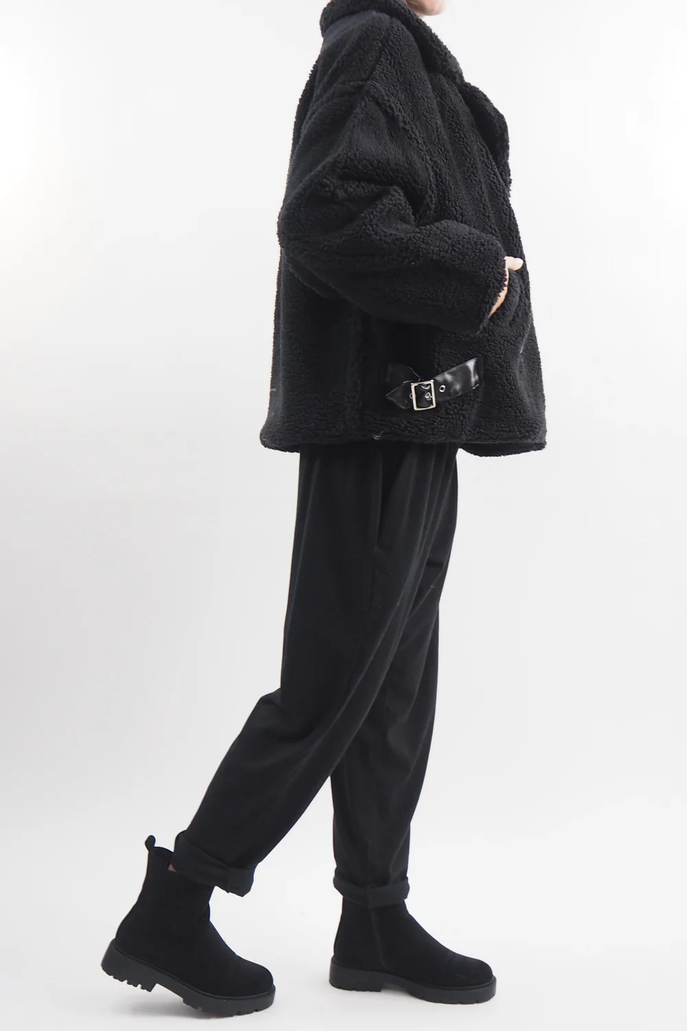 Laundry B Mara Teddy Bear Jacket Black 5 Laundry B Mara Teddy Bear Jacket Black - Image 3