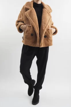 Laundry B Mara Teddy Bear Jacket Camel