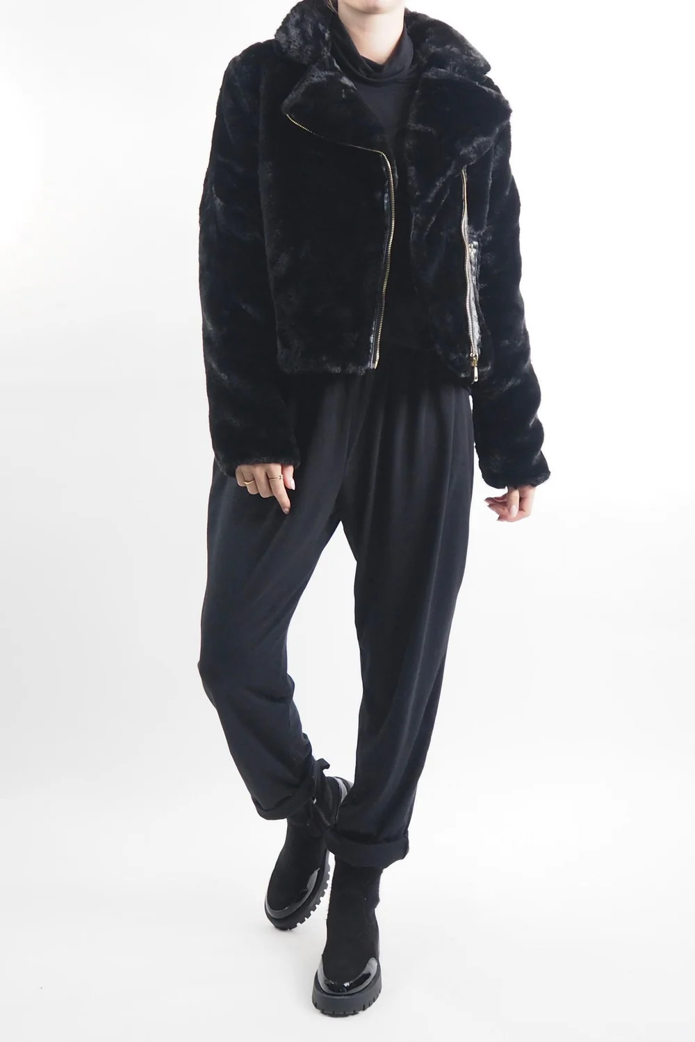 Laundry B Mara Teddy Biker Black 3 Laundry B Mara Teddy Biker Black