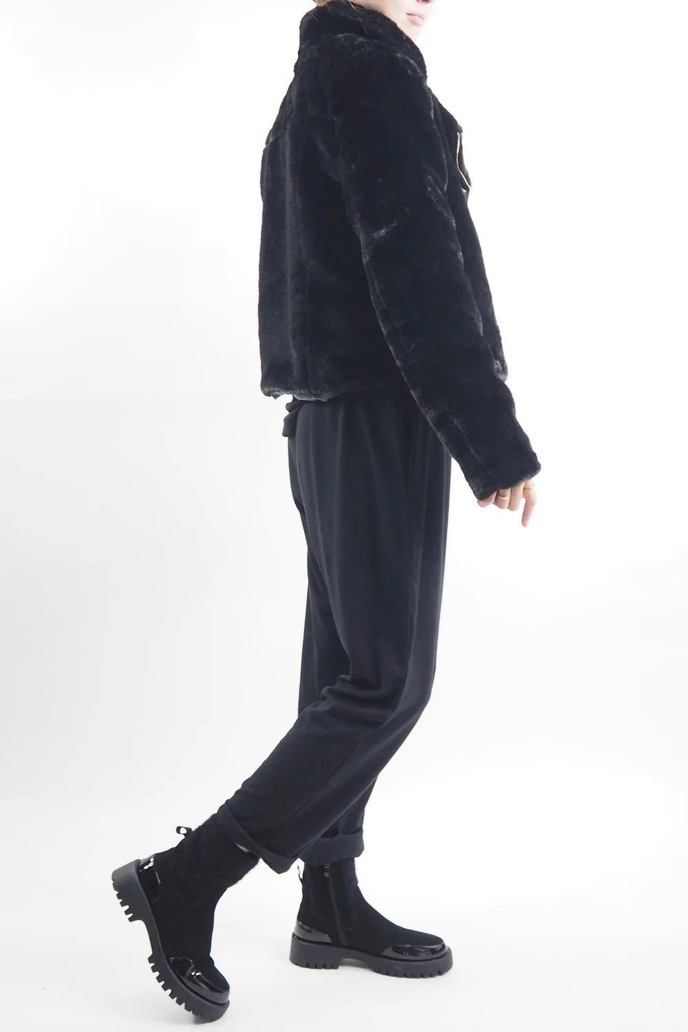 Laundry B Mara Teddy Biker Black 4 Laundry B Mara Teddy Biker Black - Image 2