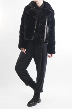 Laundry B Mara Teddy Biker Black 9 Laundry B Mara Teddy Biker Black -Fashion Women's Store laundry b mara teddy biker black04.jpg