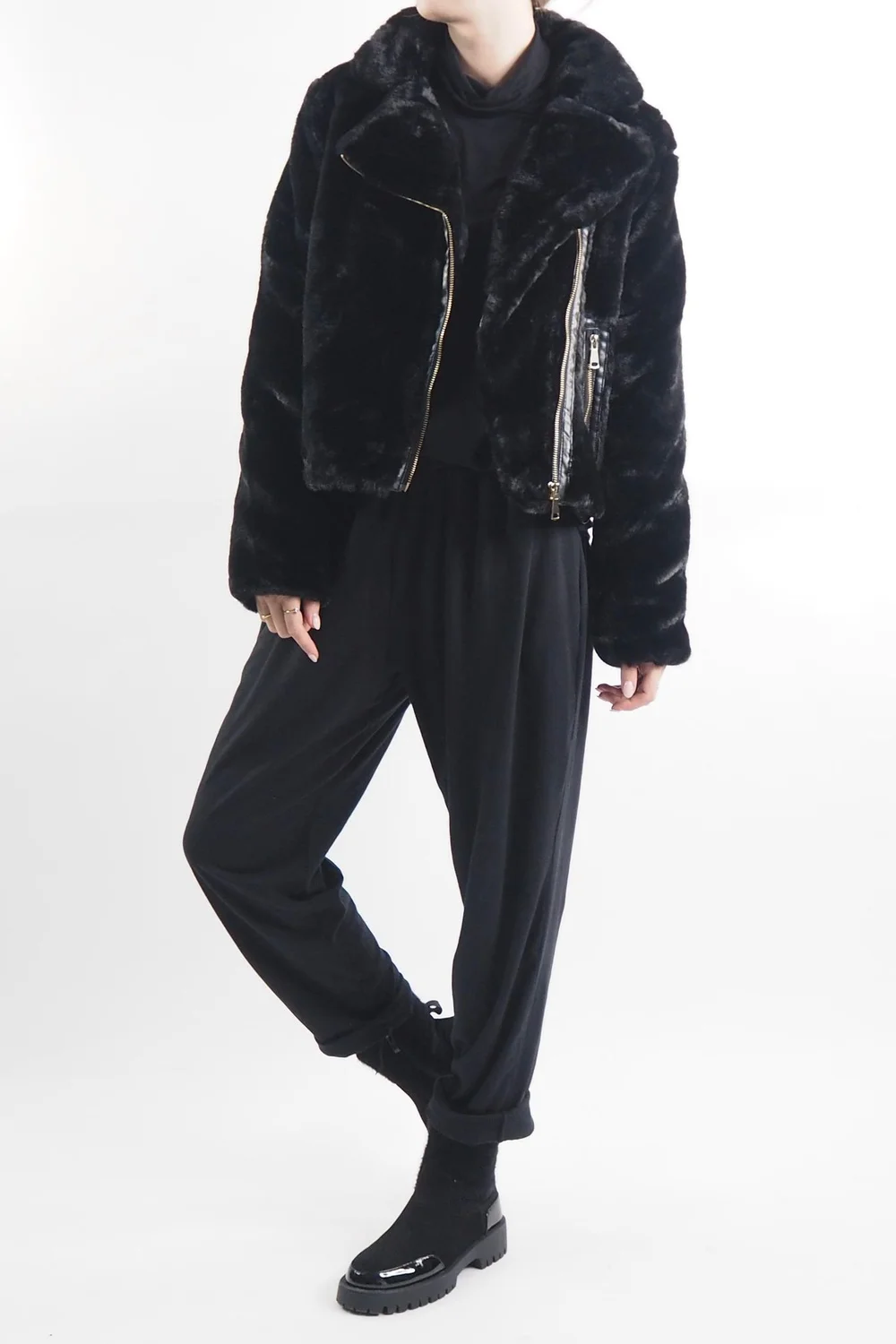 Laundry B Mara Teddy Biker Black 6 Laundry B Mara Teddy Biker Black - Image 4