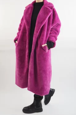 Fashion Women's Store -Fashion Women's Store laundry b mara teddy coat magenta202.jpg