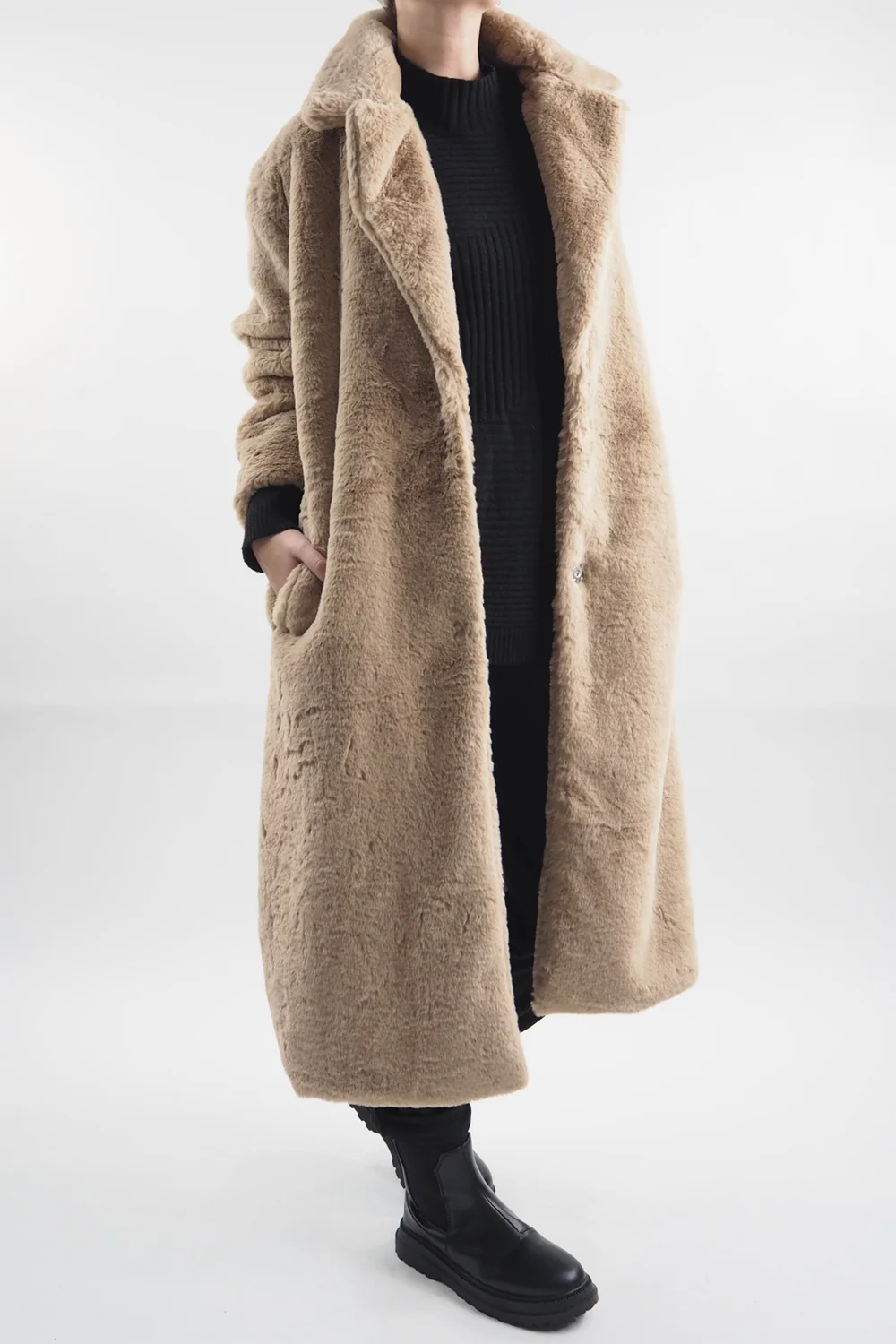 Laundry B Mara Teddy Coat Stone 5 Laundry B Mara Teddy Coat Stone - Image 3