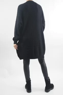 Laundry B Retro Wave Longline Knit Top Black 8 Laundry B Retro Wave Longline Knit Top Black -Fashion Women's Store laundry b retro wave longline knit black03.jpg