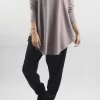 Laundry B Scoopy Knit Top Mushroom