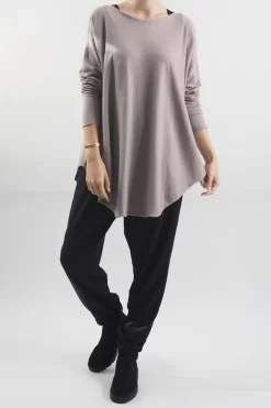 Laundry B Scoopy Knit Top Mushroom