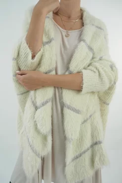 Laundry B Aspen 80s Knit Jacket Silver Ecru