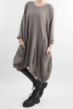 Made In Italy Apres Dip Side Bubble Tunic Earth -Fashion Women's Store made in italy apres dip side bubble tunic earth204.jpg
