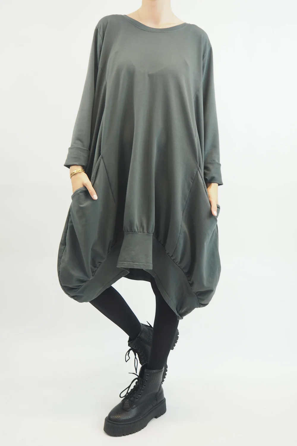 Made In Italy Apres Dip Side Bubble Tunic Shadow Grey 3 Made In Italy Apres Dip Side Bubble Tunic Shadow Grey