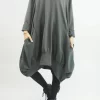 Made In Italy Apres Dip Side Bubble Tunic Shadow