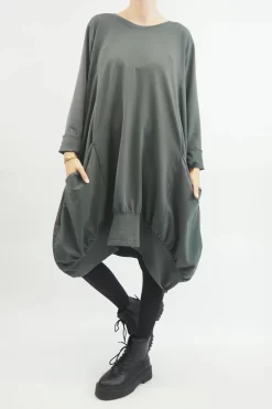 Made In Italy Apres Dip Side Bubble Tunic Shadow