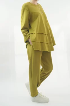 Fashion Women's Store -Fashion Women's Store made in italy apres double v raw edge top oil02.jpg