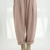 Made In Italy Apres Flat Front Pleat Jogger Antique Rose -Fashion Women's Store made in italy apres flat front pleat jogger antique rose01.jpg