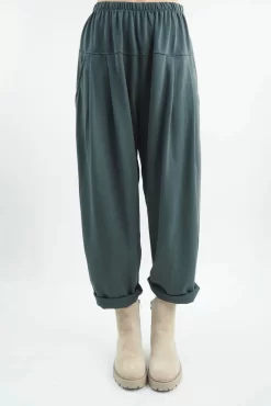 Made In Italy Apres Flat Front Pleat Jogger Shadow Grey