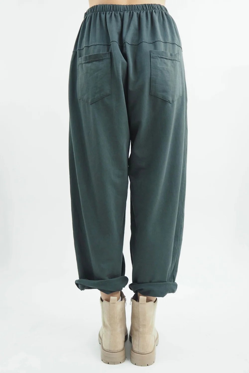 Made In Italy Apres Flat Front Pleat Jogger Shadow Grey 5 Made In Italy Apres Flat Front Pleat Jogger Shadow Grey - Image 3
