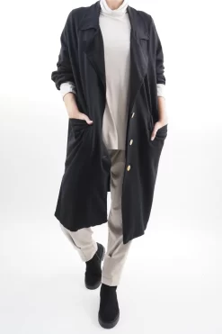 Made In Italy Apres Longline Relaxed Blazer Black