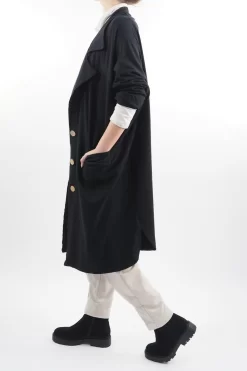 Made In Italy Apres Longline Relaxed Blazer Black -Fashion Women's Store made in italy apres longline relaxed blazer black 3.jpg