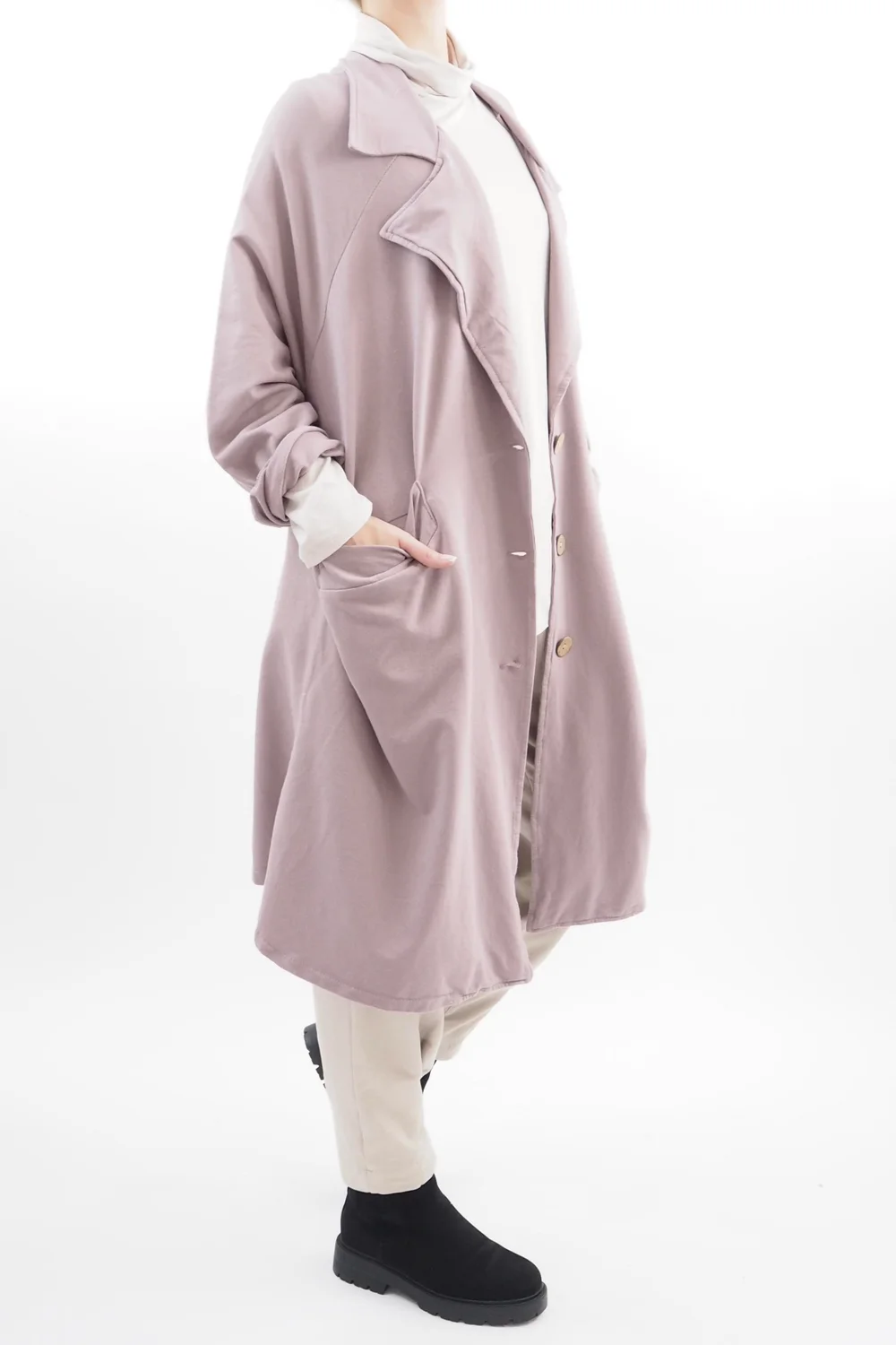 Made In Italy Apres Longline Relaxed Blazer Mauve 4 Made In Italy Apres Longline Relaxed Blazer Mauve - Image 2