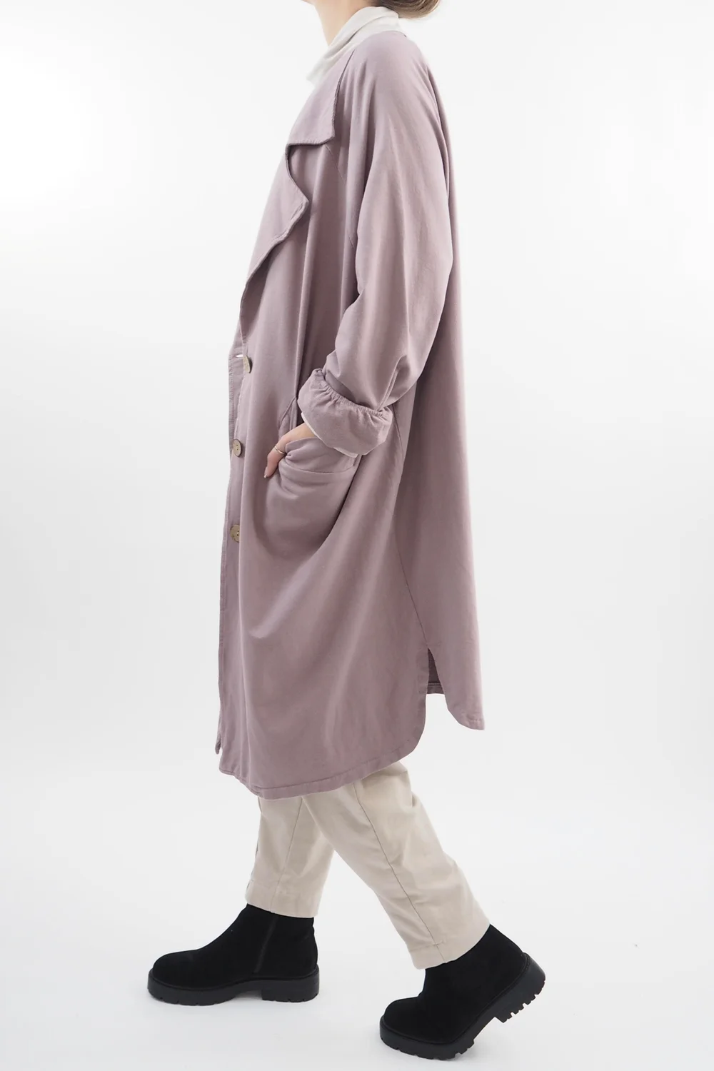Made In Italy Apres Longline Relaxed Blazer Mauve 5 Made In Italy Apres Longline Relaxed Blazer Mauve - Image 3