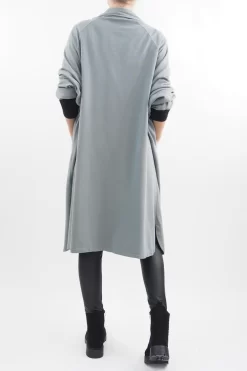 Made In Italy Apres Longline Relaxed Blazer Steel -Fashion Women's Store made in italy apres longline relaxed blazer steel 4.jpg