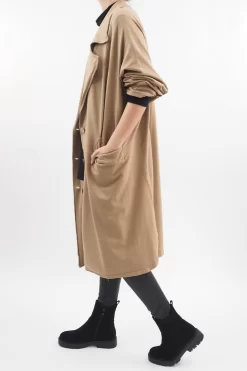 Made In Italy Apres Longline Relaxed Blazer Toast -Fashion Women's Store made in italy apres longline relaxed blazer toast 3.jpg