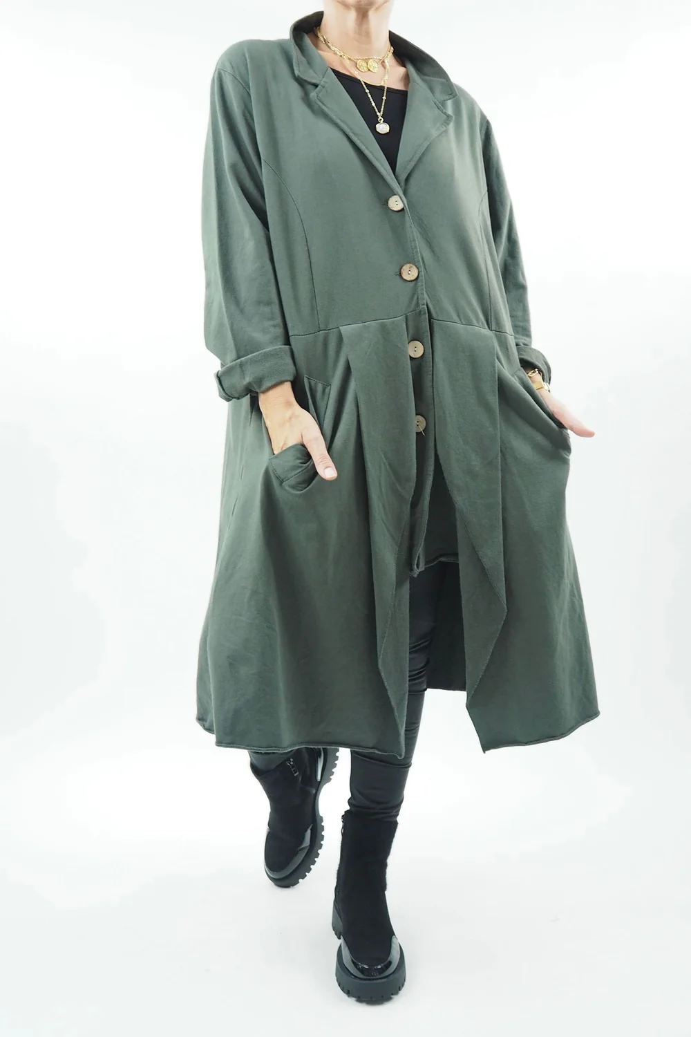 Made In Italy Apres Morning Jacket Khaki 3 Made In Italy Apres Morning Jacket Khaki