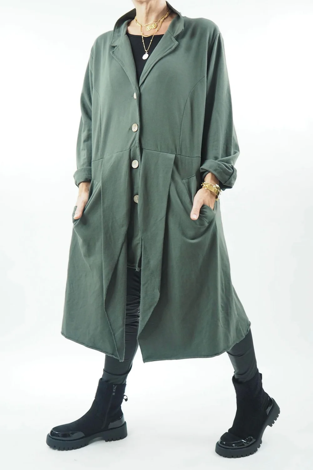 Made In Italy Apres Morning Jacket Khaki 4 Made In Italy Apres Morning Jacket Khaki - Image 2