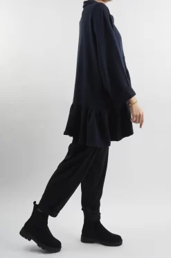 Made In Italy Apres Ruffle Jacket Ink -Fashion Women's Store made in italy apres ruffle jacket ink203.jpg