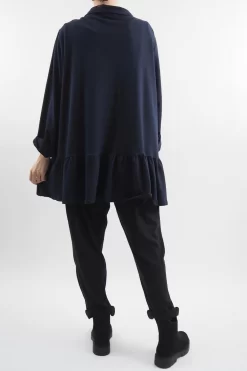 Made In Italy Apres Ruffle Jacket Ink -Fashion Women's Store made in italy apres ruffle jacket ink204.jpg