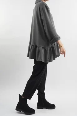 Made In Italy Apres Ruffle Jacket Khaki 8 Made In Italy Apres Ruffle Jacket Khaki -Fashion Women's Store made in italy apres ruffle jacket khaki203.jpg