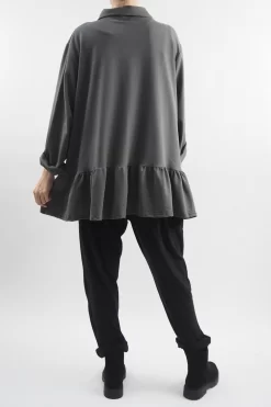 Made In Italy Apres Ruffle Jacket Khaki 9 Made In Italy Apres Ruffle Jacket Khaki -Fashion Women's Store made in italy apres ruffle jacket khaki204.jpg