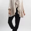 Made In Italy Apres Ruffle Jacket Stone