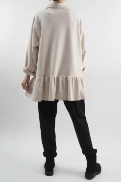 Made In Italy Apres Ruffle Jacket Stone -Fashion Women's Store made in italy apres ruffle jacket stone204.jpg