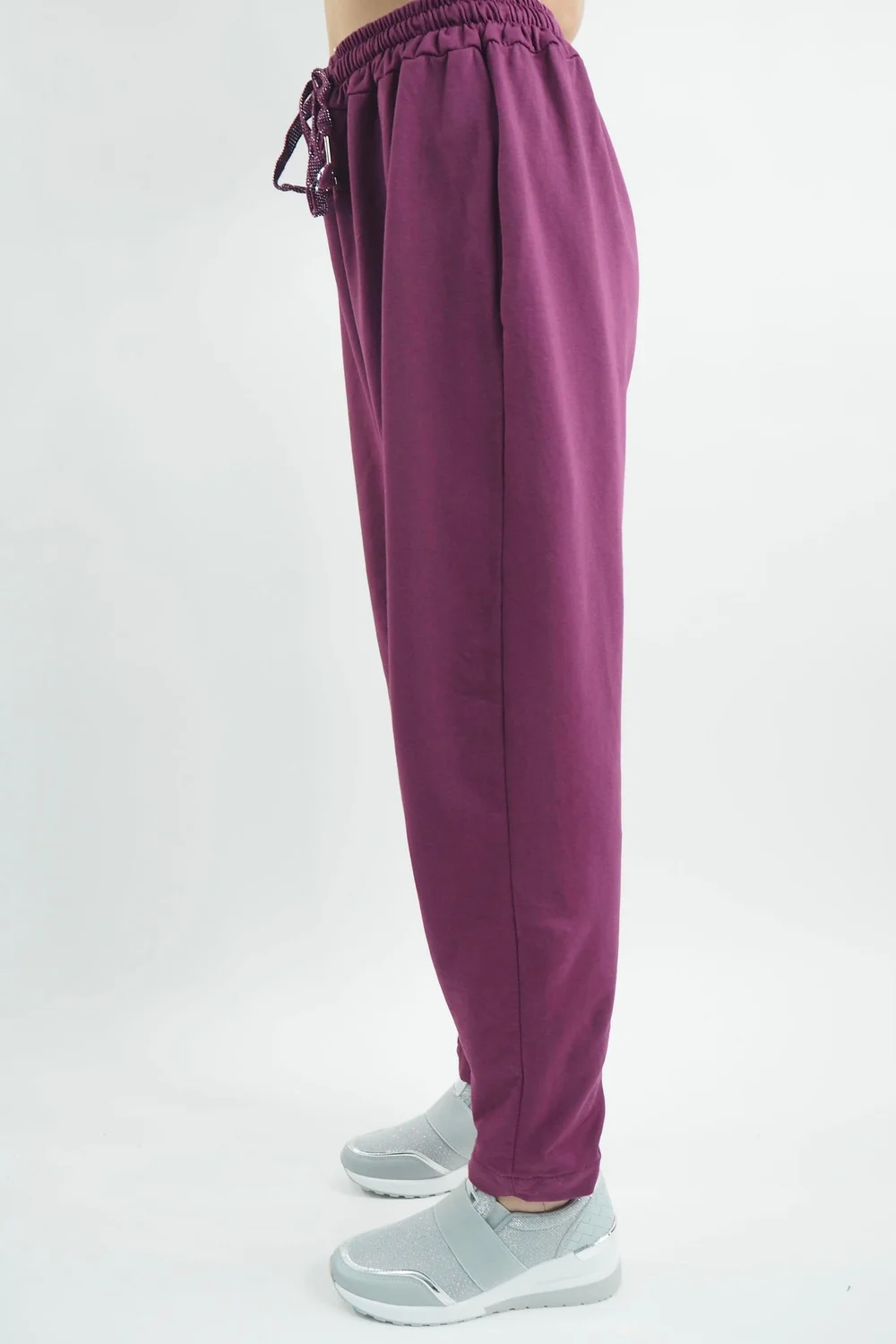 Made In Italy Apres Skinny Dart Jogger Plum 4 Made In Italy Apres Skinny Dart Jogger Plum - Image 2