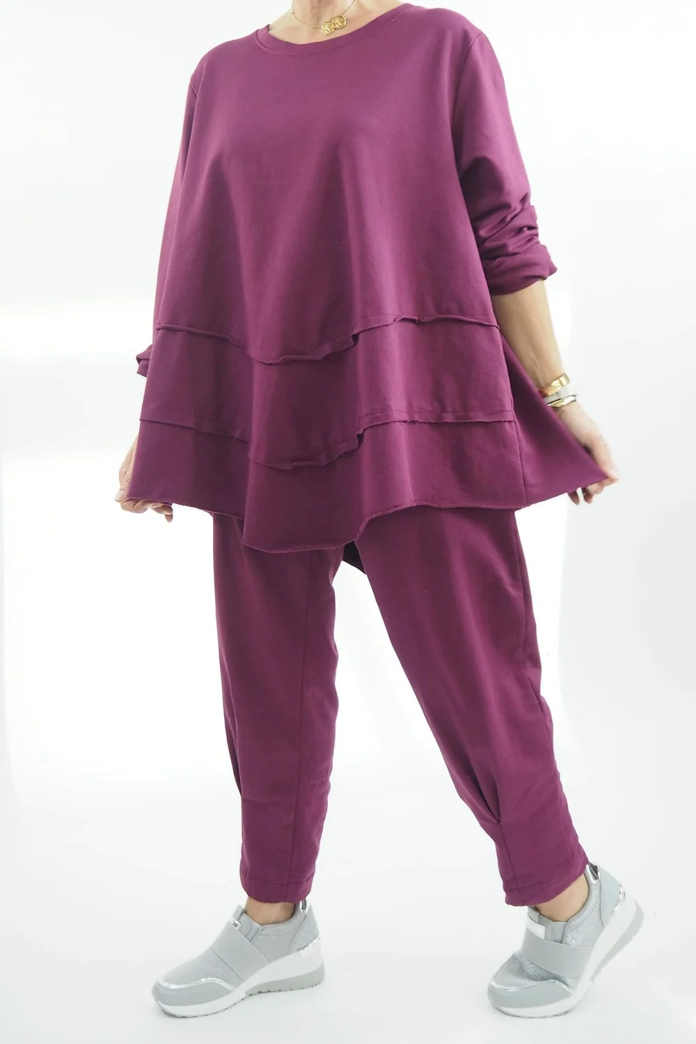 Made In Italy Apres Skinny Dart Jogger Plum 7 Made In Italy Apres Skinny Dart Jogger Plum - Image 5