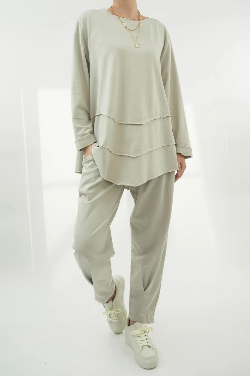 Made In Italy Apres Skinny Dart Jogger Stone 7 Made In Italy Apres Skinny Dart Jogger Stone - Image 5