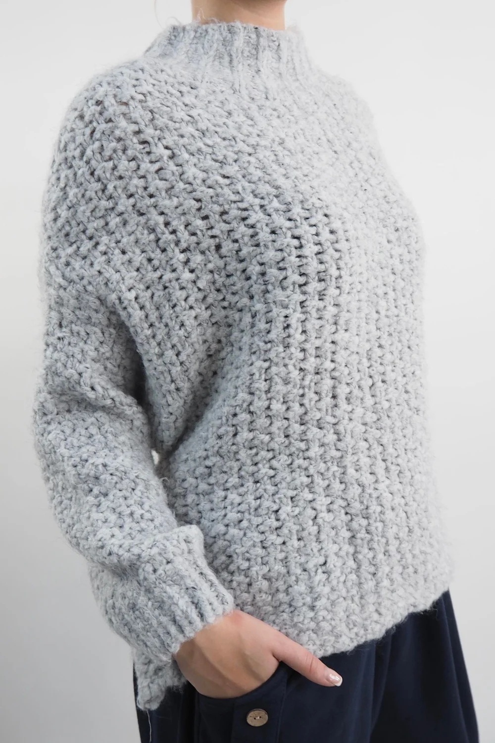 Made In Italy Arlo Basket Knit Top Dove 3 Made In Italy Arlo Basket Knit Top Dove