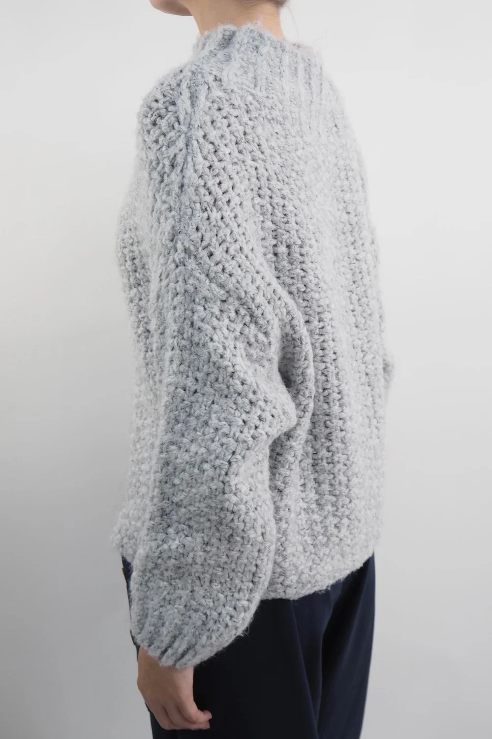 Made In Italy Arlo Basket Knit Top Dove 4 Made In Italy Arlo Basket Knit Top Dove - Image 2